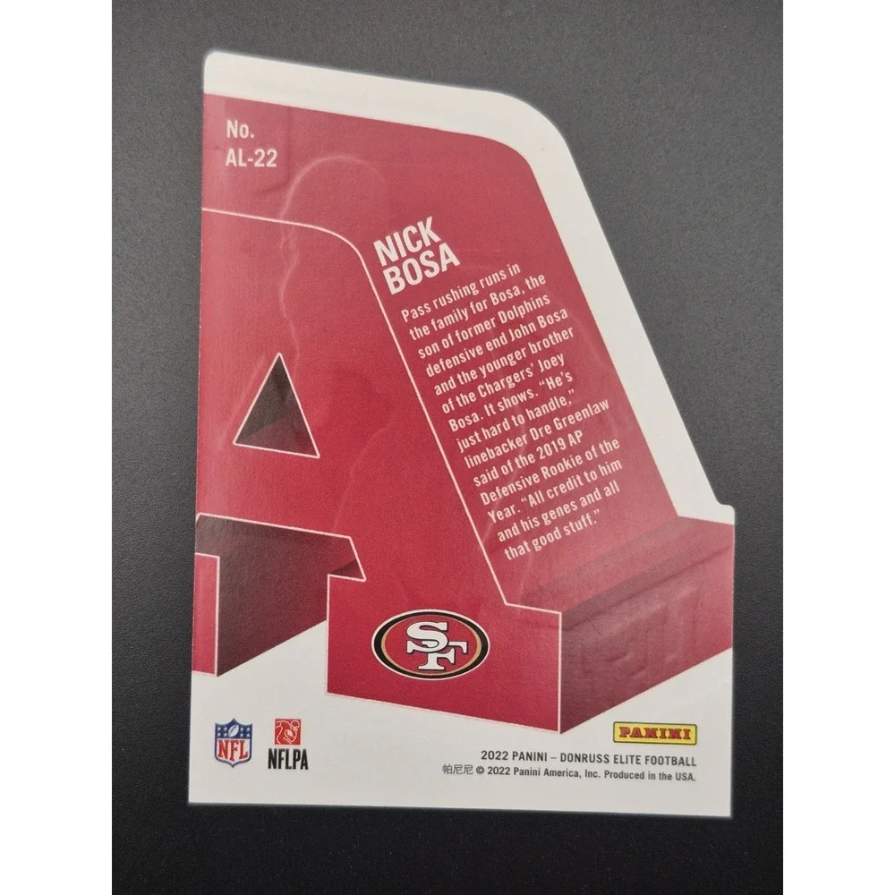 2022 Donruss Elite Nick Bosa #AL-22 A-LIST Die-Cut Embossed SSP Case Hit 49ers